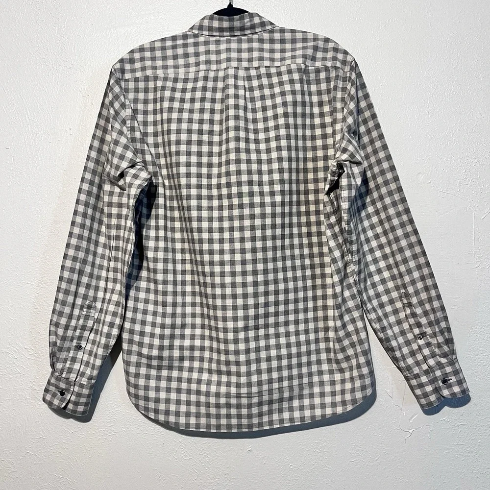J.Crew Slim‎ Men's Check Plaid Long Sleeve Button Down Collard Shirt Size M